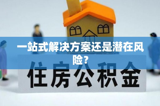 莞城一站式解决方案还是潜在风险？